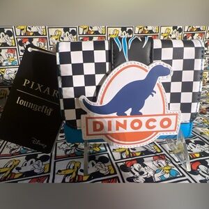 Loungefly Disney Pixar Cars Lightning Mcqueen Dinoco Wallet NWT 2025